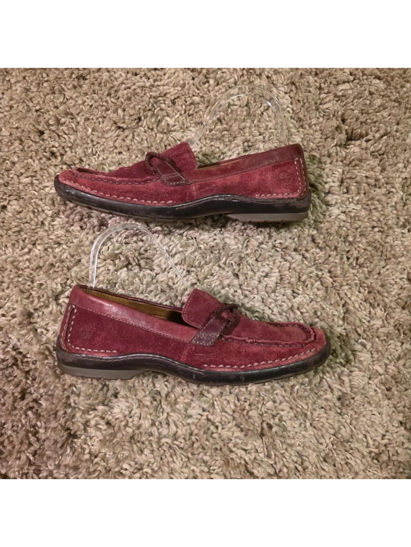 Timberland Suede Loafers Bohemian Maroon - Sz 8 Us — image 2 of 7